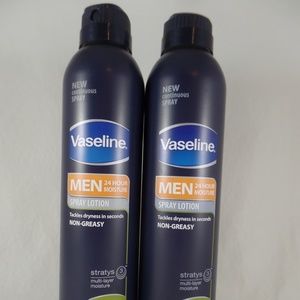 Mens Vaseline Spray Lotion Spray & Go Moisturizer